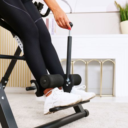 Инверсионный стол складной DFC STYLE чёрный, U-образный фиксатор