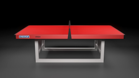 Антивандальный теннисный стол CREARUS VEGA (Красный)