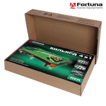 Бильярдный стол Fortuna Пул 3фт 4 в 1 с комплектом аксессуаров