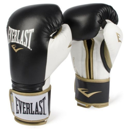 Перчатки тренировочные Everlast Powerlock PU Черный/Белый 14 Oz