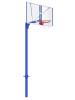 Баскетбольная стойка разборная одноопорная с проф. щитом 1800х1050 мм из оргстекла 15 мм и массовым кольцом