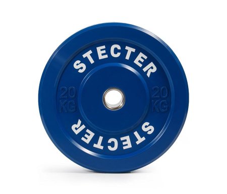 Каучуковый тренировочный диск STECTER 20 кг (синий) 