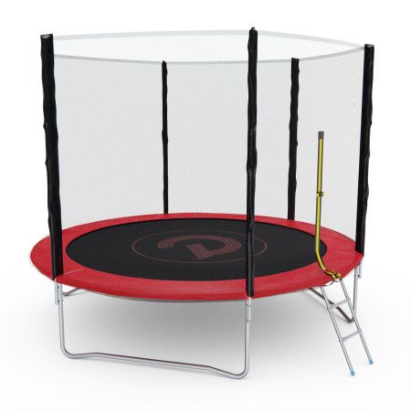 Батут с сеткой DFC PELPO 10ft с лестницей, RED