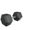 Гантель гексагональная UNIX Fit обрезиненная 30 кг / шт.