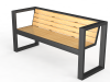 Скамья для улицы "Квадрат" со спинкой