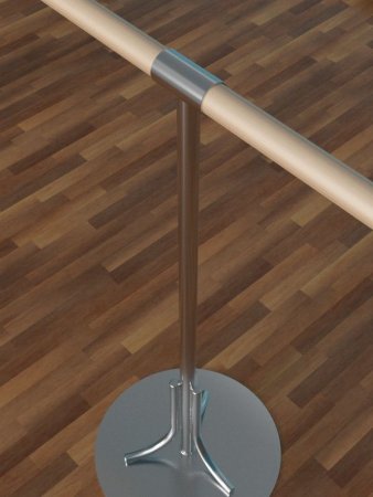 Кронштейн однорядный мобильный на круглом основании из нержавеющей стали