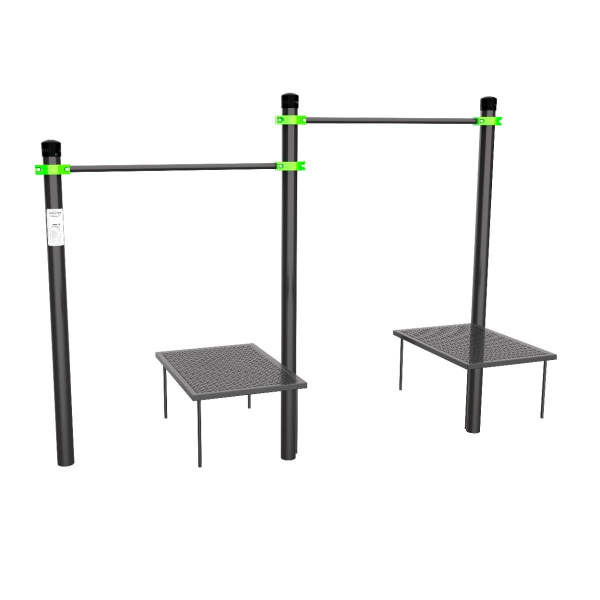 W233 GTO Перекладины разноуровневые для подтягивания из виса лежа на низкой перекладине ZAVODSPORTA