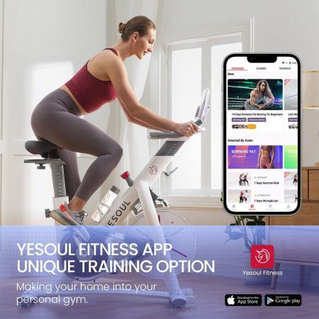 Велотренажер Yesoul Smart M1 WHITE с пульсометром