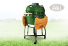 Керамический гриль-барбекю с окошком 22 дюйма (зеленый) (57см) c чехлом