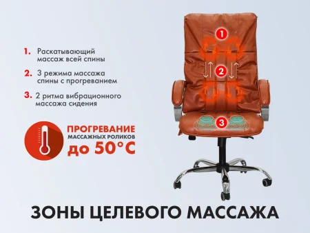 Офисное массажное кресло EGO BOSS EG1001 на заказ (Кожа Элит и Премиум)