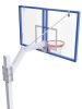 Баскетбольная стойка регулируемая с проф. щитом 1800х1050 мм из оргстекла 15 мм и массовым кольцом 