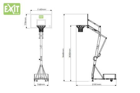Мобильная баскетбольная стойка Exit Toys