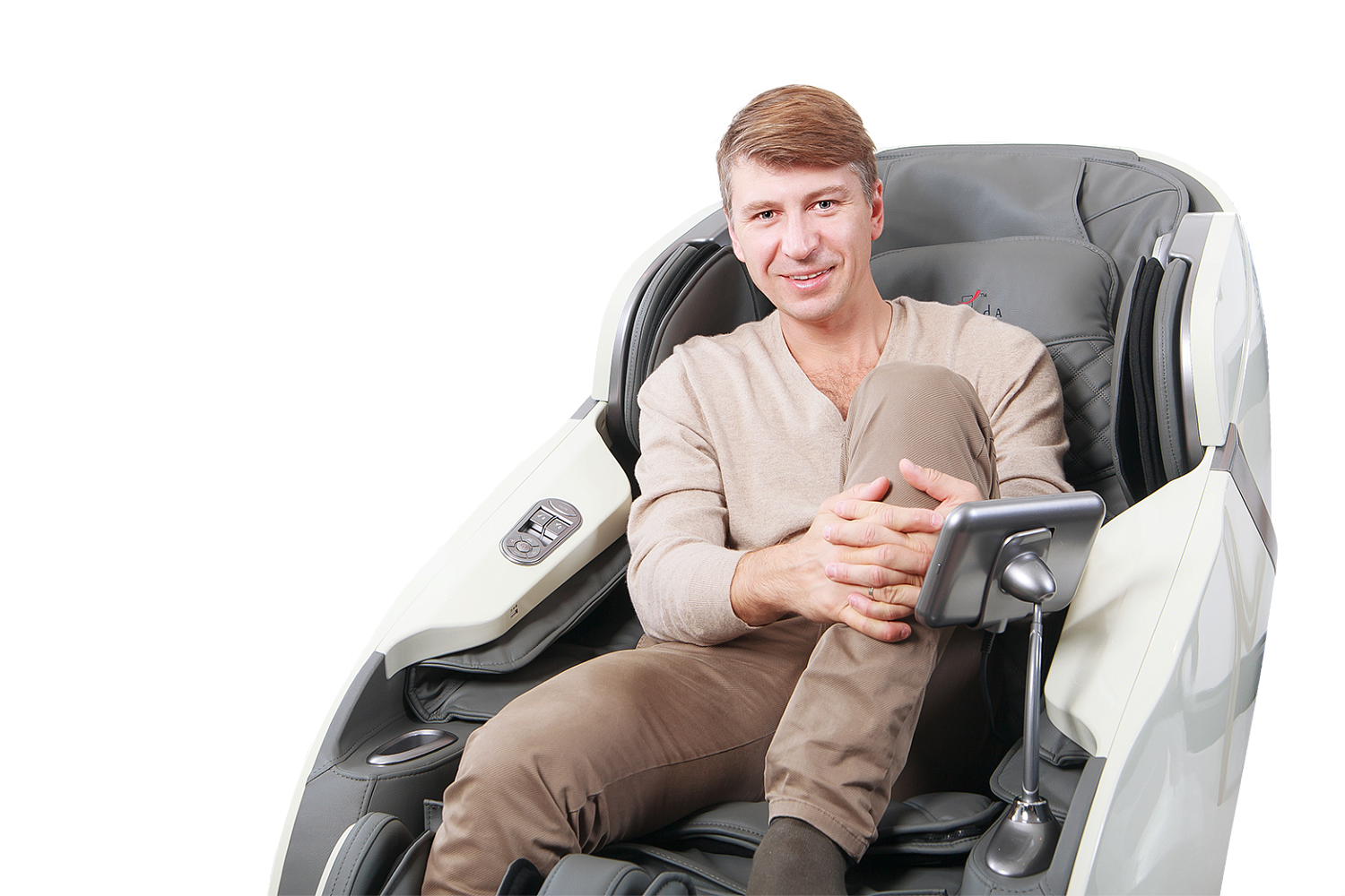 Массажное кресло Skyliner 2 white grey
