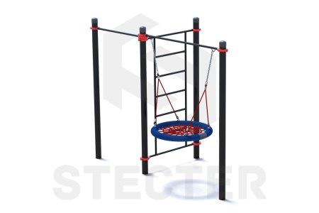 Уличный комплекс из качели Гнездо, шведской стенки и турника