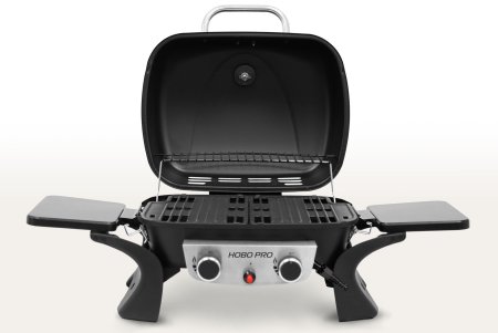 Комплект: Портативный газовый гриль 2 горелки и Подставка складная для газового гриля HOBO PRO