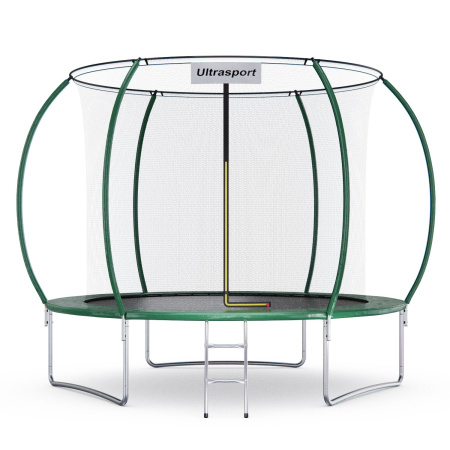 Батут DFC ULTRASPORT 10 ft с внутренней сеткой / лестница в комплекте