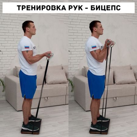 Гриф STECTER Resistance Bar BOX (комплект с резиновыми петлями)