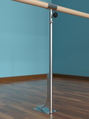 Кронштейн напольный однорядный с регулировкой высоты, нержавеющая сталь