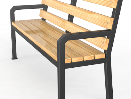 Скамья для улицы со спинкой "Дача"