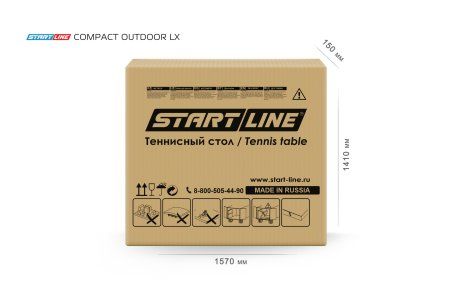 Стол теннисный Compact-2 LX Всепогодный Black