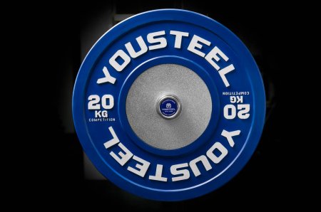 Диск YOUSTEEL бамперный соревновательный 20 кг.
