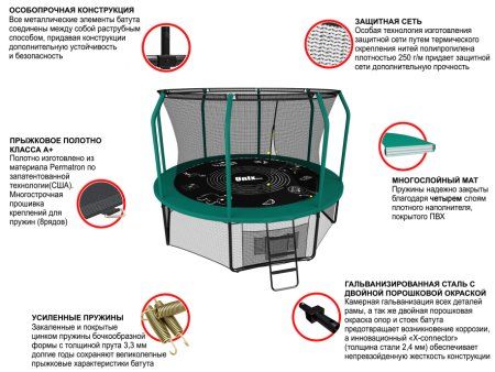 Батут UNIX Line SUPREME GAME 10 ft (Green)