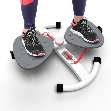 Фитнес платформа/горнолыжный тренажёр DFC "Twister Bow" с эспандерами