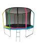 Батут SportElite FLY фиберглас с защитной сеткой внутрь и лестницей 12FT 