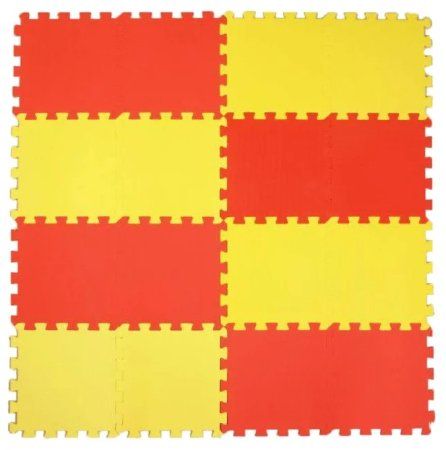 Мягкий пол разноцветный 25*25(см) 1(м2) 25МП1 
(желто-красный)