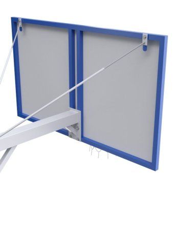 Баскетбольная стационарная стойка с щитом 1800х1050 мм из металлического листа 1,5 мм (вынос 1,2 м)