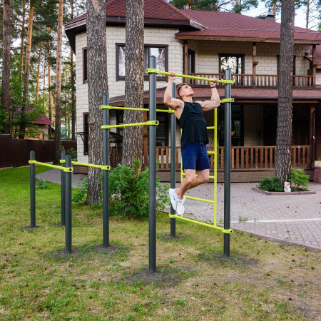 W217 Воркаут (брусья, 3 перекладины, шведская стенка) ZAVODSPORTA