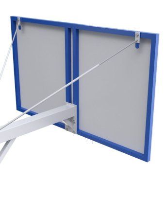 Баскетбольная стационарная стойка с игровым щитом 1800х1050 мм и усиленным кольцом