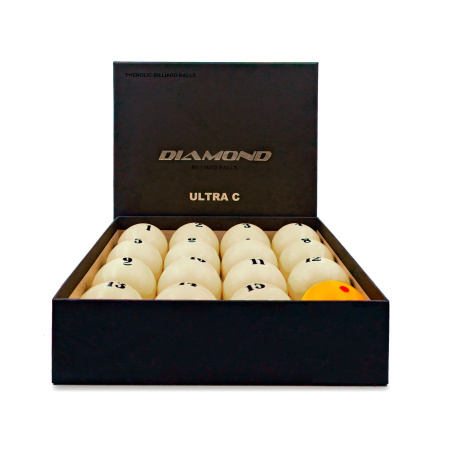 Комплект бильярдных шаров для русской пирамиды Cosmos Billiards "Diamond Ultra C" 68 мм (желтый биток)