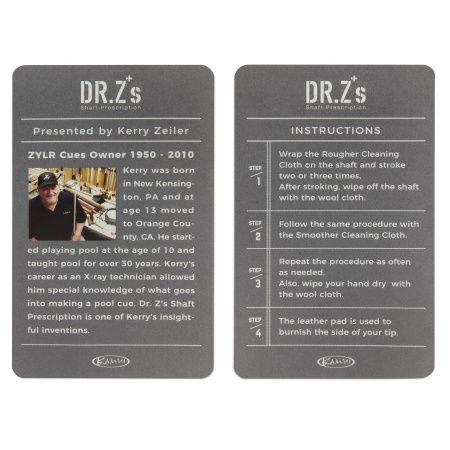 Набор салфеток для чистки и полировки бильярдного кия KAMUI Dr.Z Shaft Prescription in Black and Gra