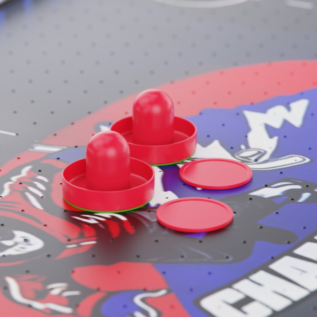 Игровой стол – аэрохоккей с подсветкой DFC Championship 53" 135 х 65 см, складной, черный