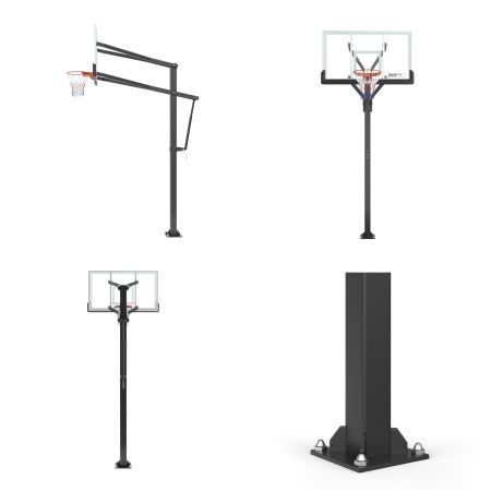 Баскетбольная стойка стационарная UNIX Line B-Stand-TG PRO 72"x42" R45 H230-305 см