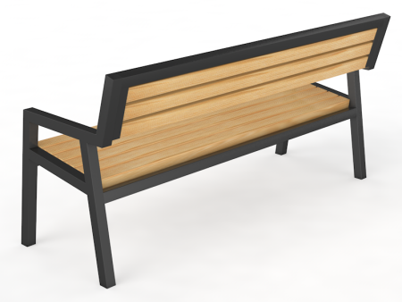 Скамья для улицы "Чайка" со спинкой