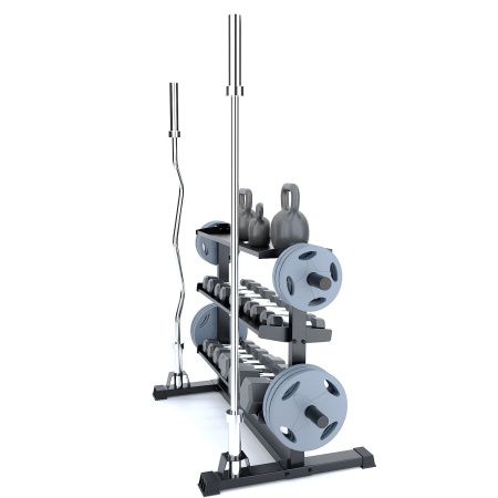 Стойка стеллаж для гантелей, дисков и грифов Domsen Ds50 d25мм