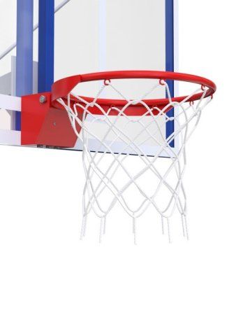 Баскетбольная стойка двухопорная с проф. щитом 1800х1050 мм из оргстекла 10 мм и массовым кольцом