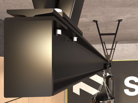 Комплект монорельса для подвесных снарядов (L=5,94 метров) с кронштейнами H=900 мм