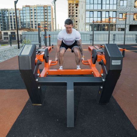 P-1813 Уличный тренажер Становая тяга с переменной нагрузкой ZAVODSPORTA