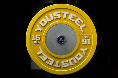 Диск YOUSTEEL бамперный соревновательный 15 кг.