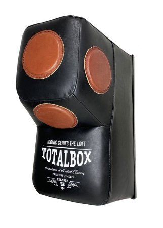 Подушка кожаная боксерская LOFT г-образная с мишенями TOTALBOX (Черный)