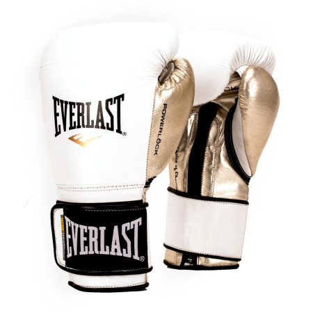 Перчатки тренировочные Everlast Powerlock Белый/Золотой 12 Oz